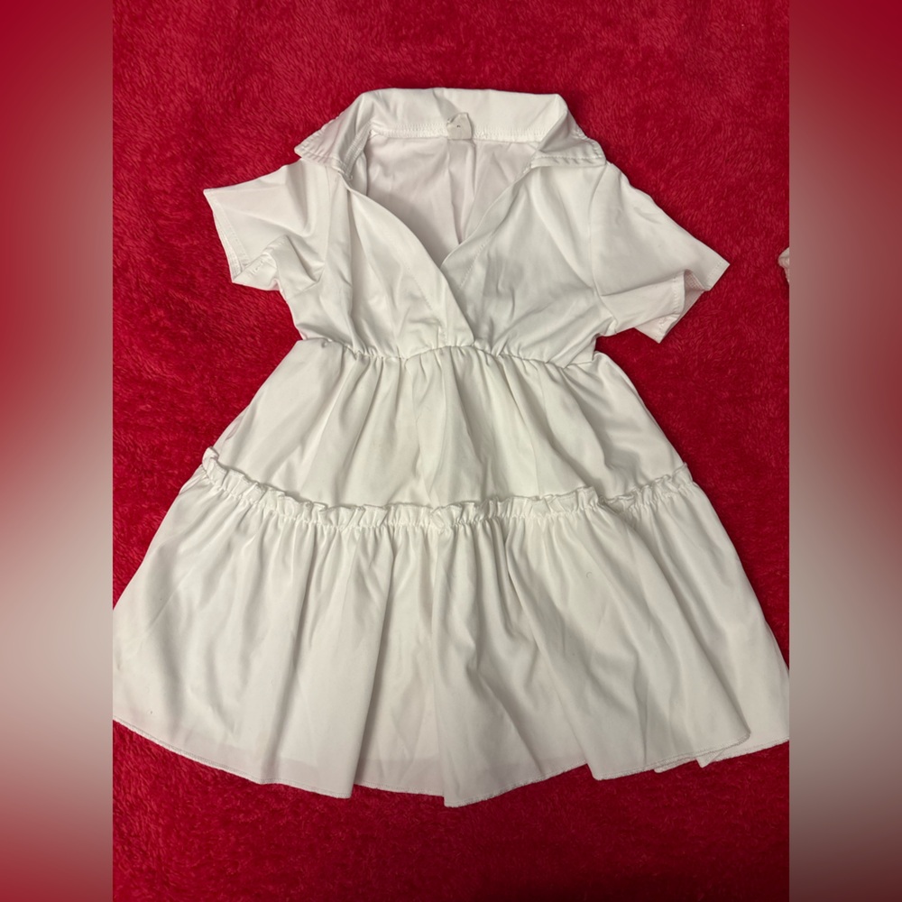 SHEIN White Collared Kids Dress